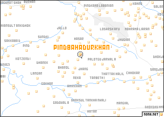 map of Pind Bahādur Khān