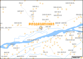 map of Pind Dādan Khān