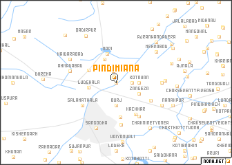 map of Pindi Miāna