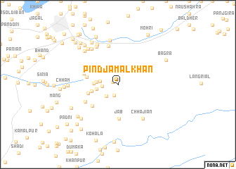 map of Pind Jamāl Khan