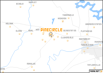 map of Pine Circle