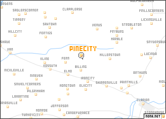 map of Pine City