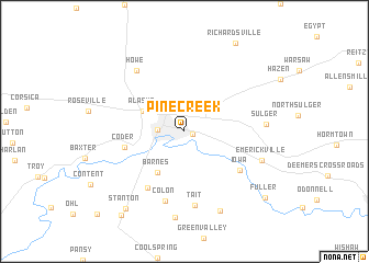 map of Pinecreek