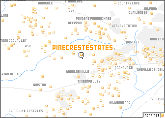 map of Pinecrest Estates