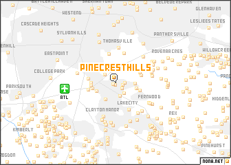 map of Pinecrest Hills