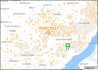 map of Pinecrest