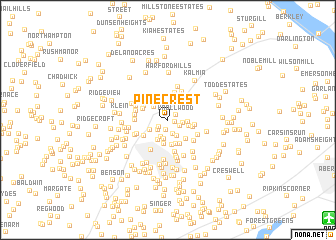 map of Pine Crest