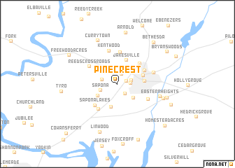 map of Pinecrest