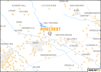 map of Pinecrest