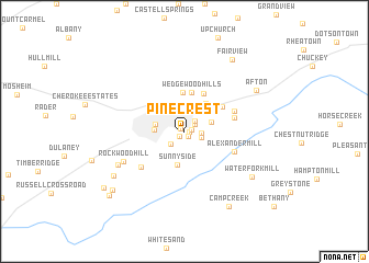 map of Pinecrest