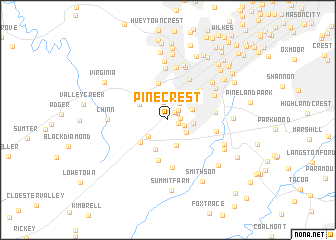 map of Pine Crest