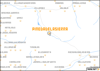 map of Pineda de la Sierra