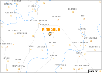 map of Pine Dale