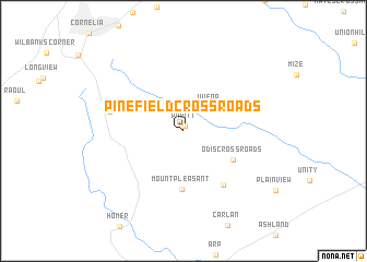 map of Pinefield Crossroads