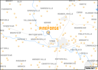 map of Pine Forge