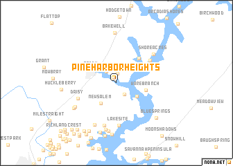 map of Pine Harbor Heights