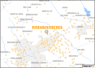 map of Pinehaven Acres