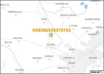 map of Pinehaven Estates