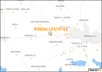 map of Pine Hill Estates