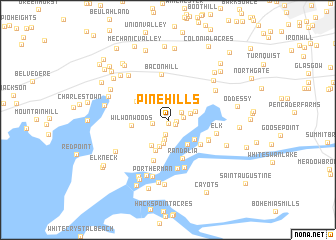 map of Pine Hills