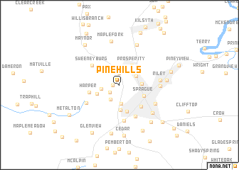 map of Pine Hills