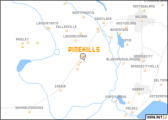 map of Pine Hills