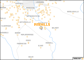 map of Pine Hills