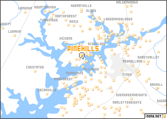 map of Pine Hills