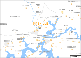 map of Pine Hills