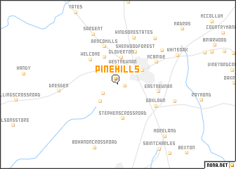 map of Pine Hills