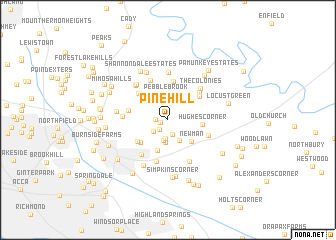 map of Pine Hill