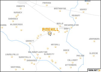 map of Pine Hill