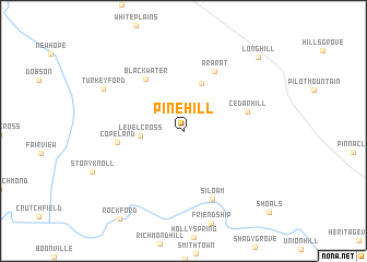 map of Pine Hill