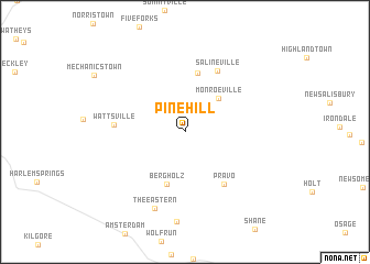 map of Pine Hill