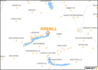 map of Pine Hill