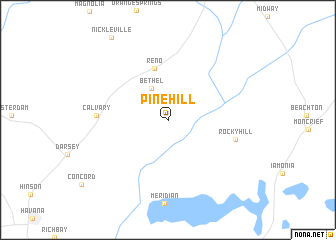 map of Pine Hill