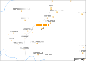 map of Pine Hill