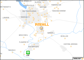 map of Pine Hill