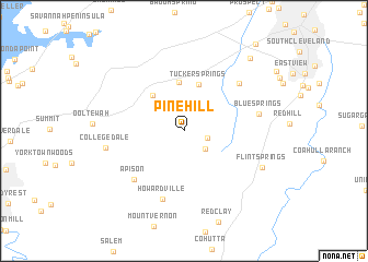 map of Pine Hill