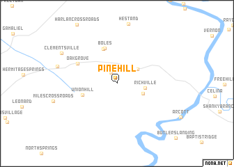 map of Pine Hill