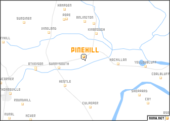 map of Pine Hill