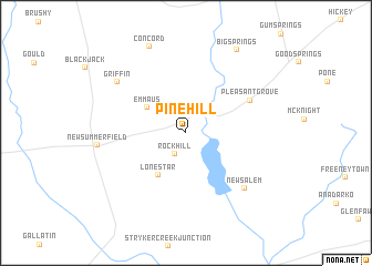 map of Pine Hill