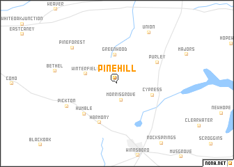 map of Pine Hill