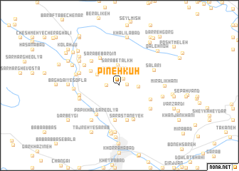 map of Pīneh Kūh