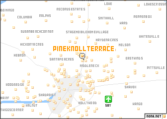 map of Pine Knoll Terrace