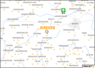map of Pinékro