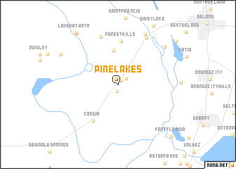 map of Pine Lakes