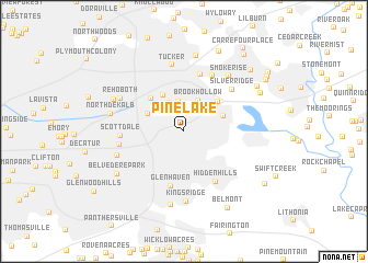 map of Pine Lake