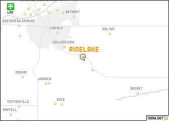 map of Pine Lake