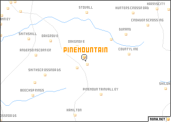 map of Pine Mountain